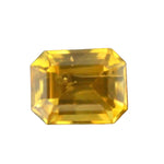 0.72 ct Natural Yellow Sapphire, Emerald Cut, Ceylon origin, heated, SI clarity – Sapphire Pal