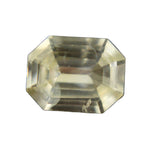 Natural unheated yellow sapphire 0.86 carat emerald cut Ceylon loose gemstone