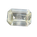 Natural pale yellow sapphire 1.15 carat emerald cut loose gemstone