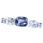 Set Of Natural Blue Spinel and White Sapphires Gemstones - Sapphire Pal