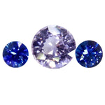 Natural spinel and blue sapphire gemstone set round cut from Ceylon