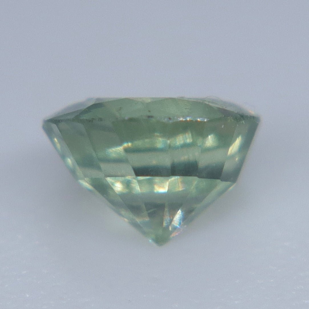 0.34ct Natural Green Madagascar Sapphire – Untreated Round Cut - Sapphirepal