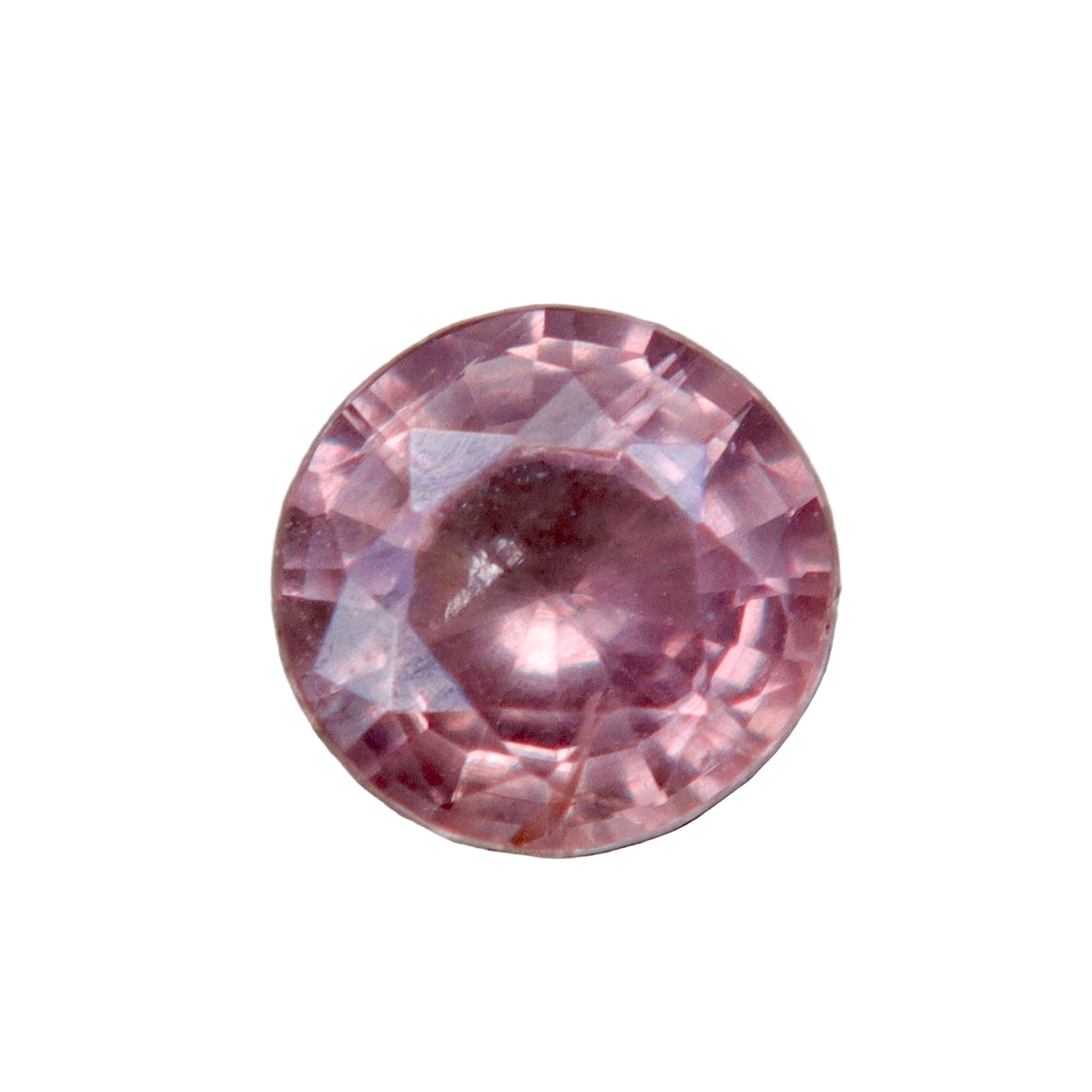 0.46 ct Natural Padparadscha Sapphire (Ceylon, Unheated & Untreated) – Round Cut - Sapphirepal