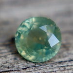 0.58 Carat Natural Green Yellow Parti Sapphire – Unheated Madagascar Round Cut VS Loose Sapphire (Authenticity Confirmed) - Sapphirepal