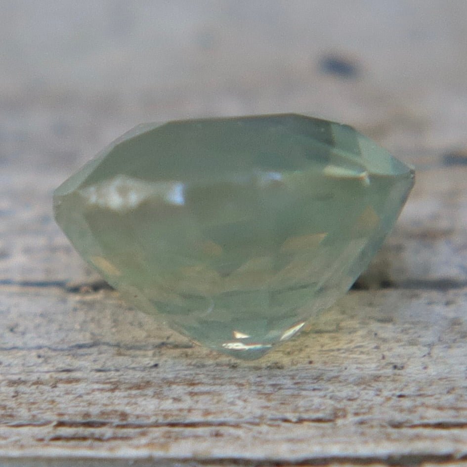 0.58 Carat Natural Mint Green Ceylon Sapphire – Unheated Round Cut Loose Gemstone - Sapphirepal
