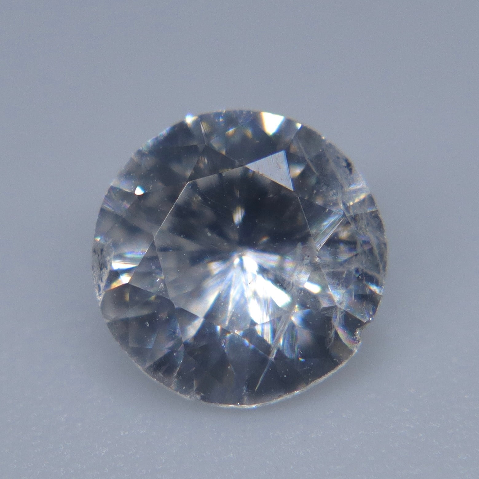 0.63ct Natural White Sapphire – Unheated Round Ceylon Gemstone - Sapphirepal