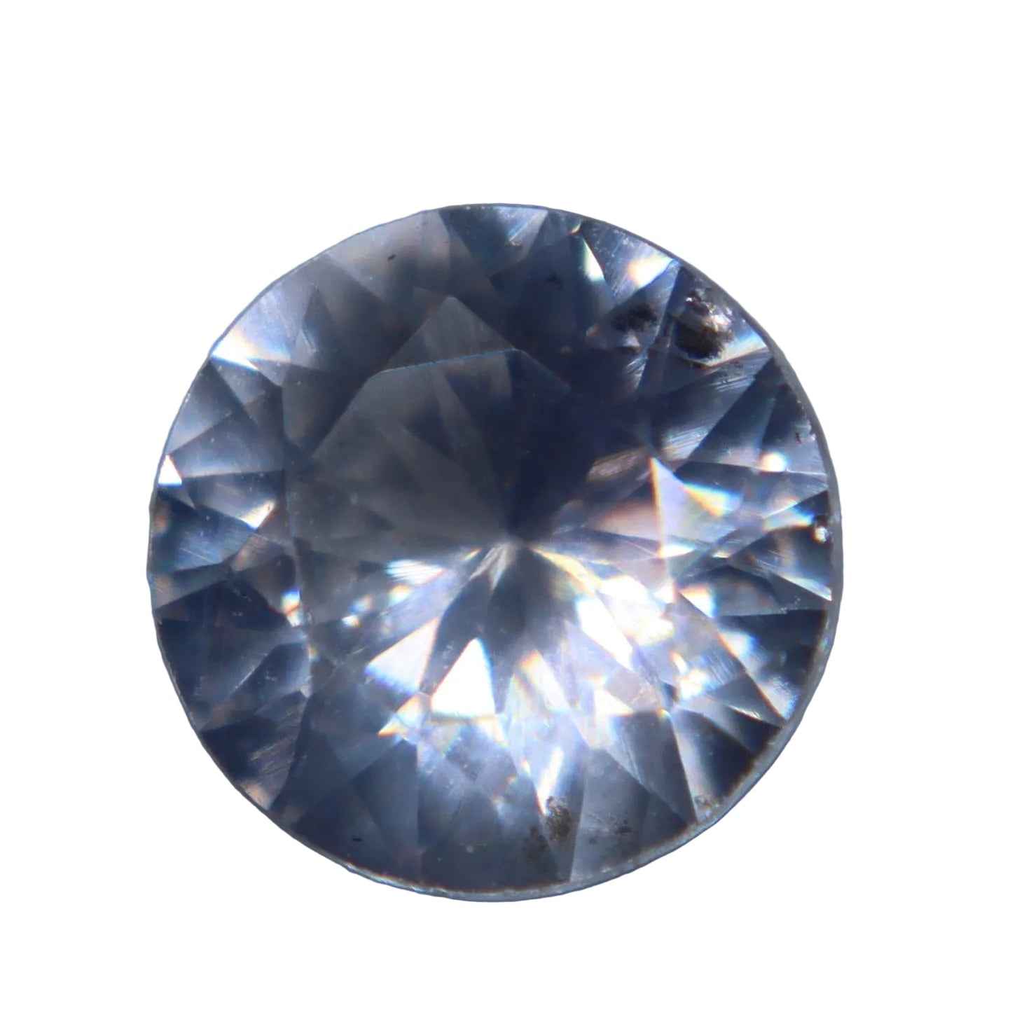 0.68ct Natural White Sapphire – Untreated Round Ceylon Gemstone - Sapphirepal