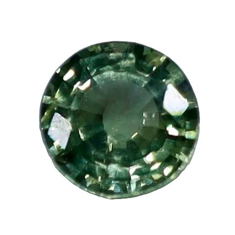 0.70 Carat Natural Green Sapphire (Australia) — Unheated & Untreated, Eye Clean, Round Cut | Sapphire Pal - Sapphirepal
