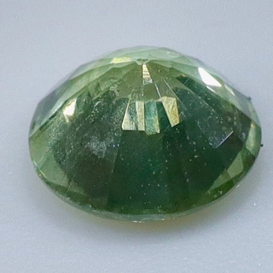 0.70 Carat Natural Green Sapphire (Australia) — Unheated & Untreated, Eye Clean, Round Cut | Sapphire Pal - Sapphirepal