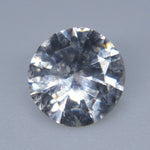 0.70ct Natural White Sapphire – Unheated Ceylon Round - Sapphirepal
