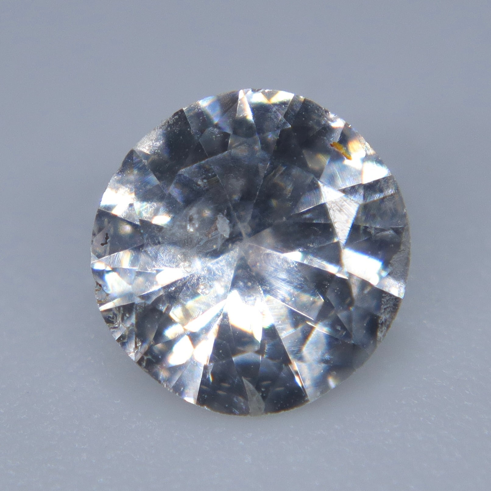 0.70ct Natural White Sapphire – Unheated Ceylon Round - Sapphirepal