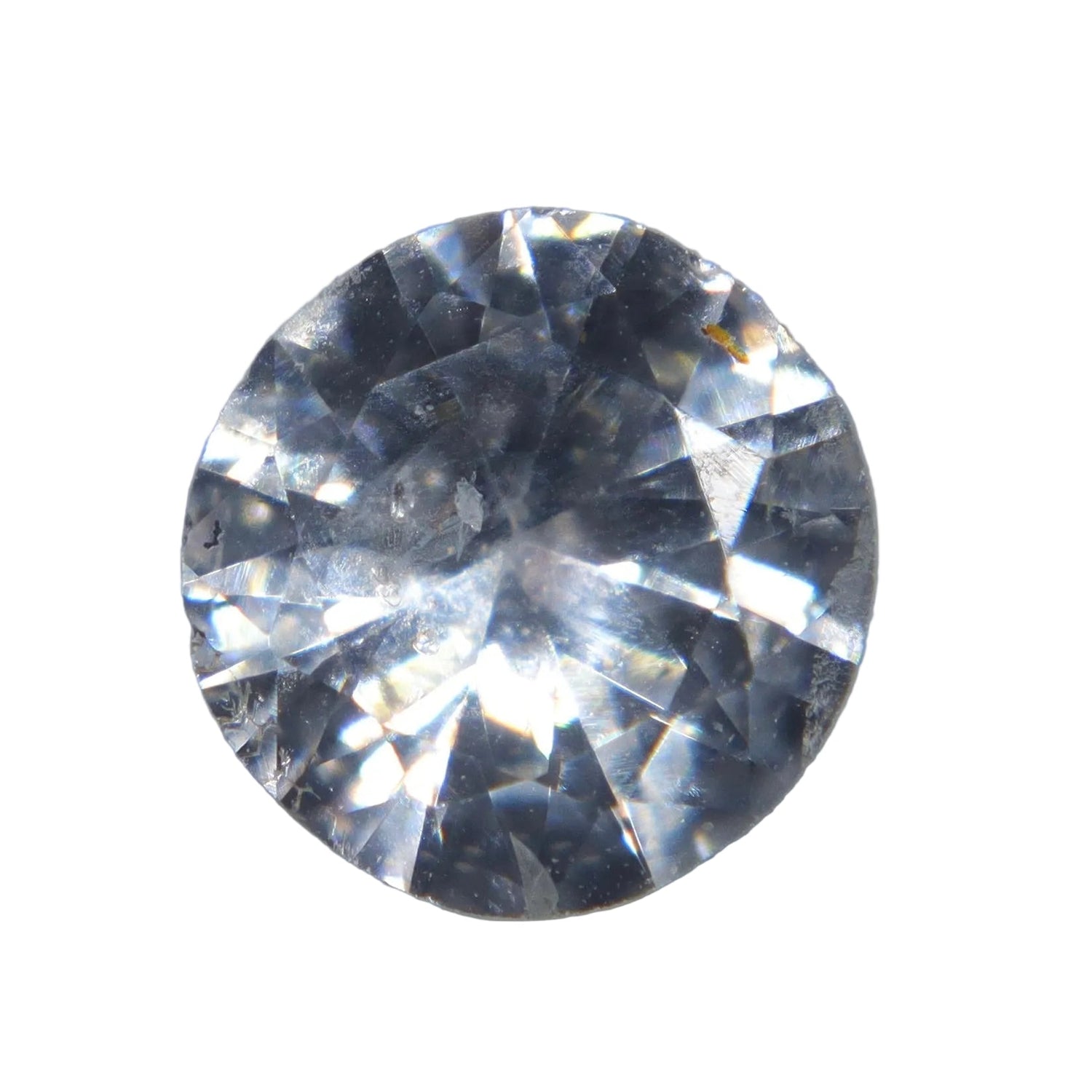 0.70ct Natural White Sapphire – Unheated Ceylon Round - Sapphirepal