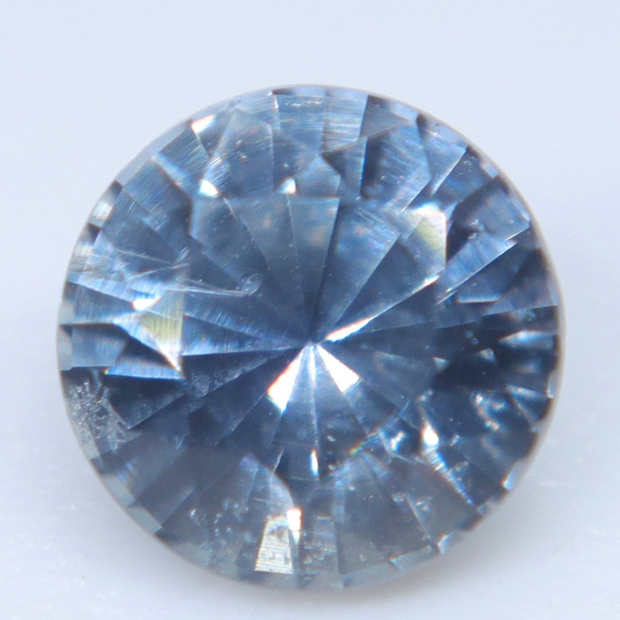 0.74ct Natural Silver Blue Sapphire – Round Cut Ceylon Loose Gemstone - Sapphirepal