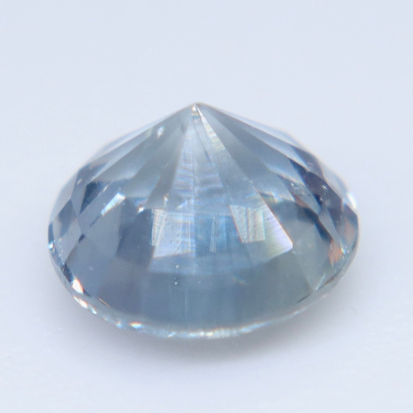 0.74ct Natural Silver Blue Sapphire – Round Cut Ceylon Loose Gemstone - Sapphirepal