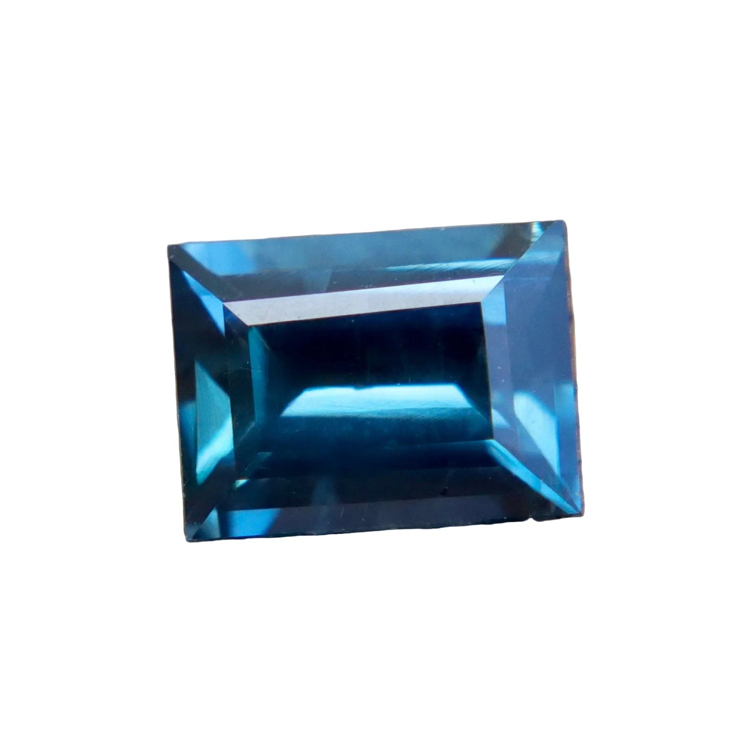 0.75ct Natural Blue Green Sapphire | Rectangular Step Cut Unheated Untreated Loose Gemstone - Sapphirepal