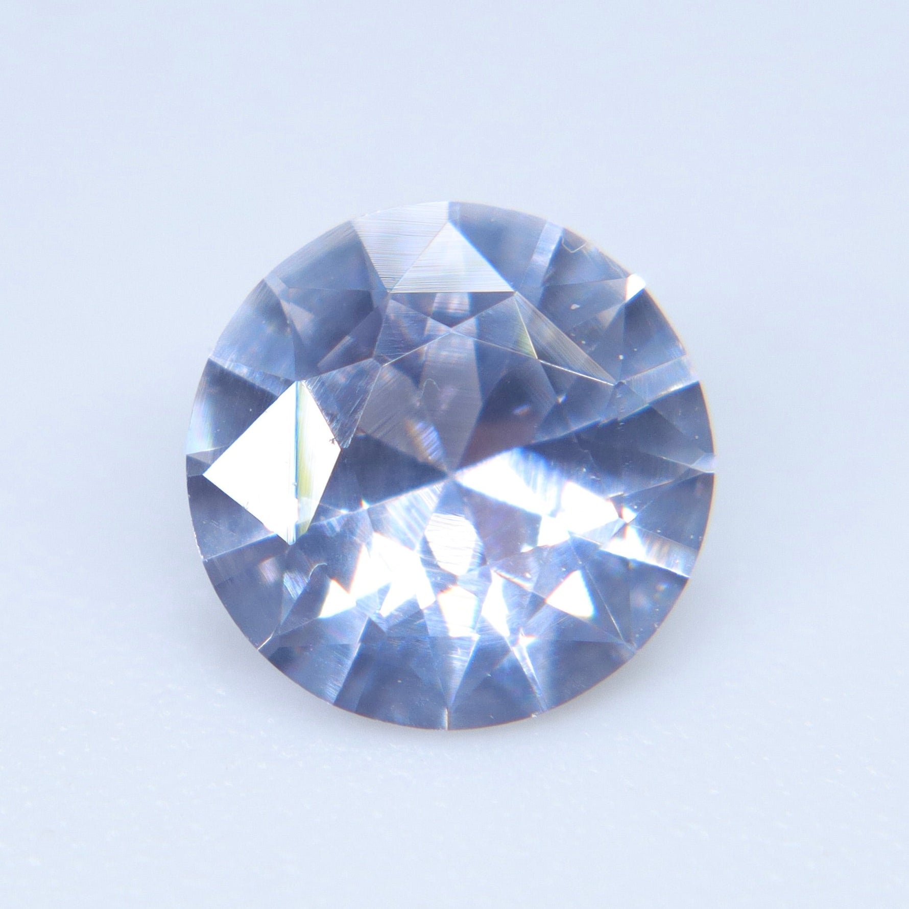 0.80ct Natural White Sapphire – Round Cut Ceylon Loose Gemstone - Sapphirepal