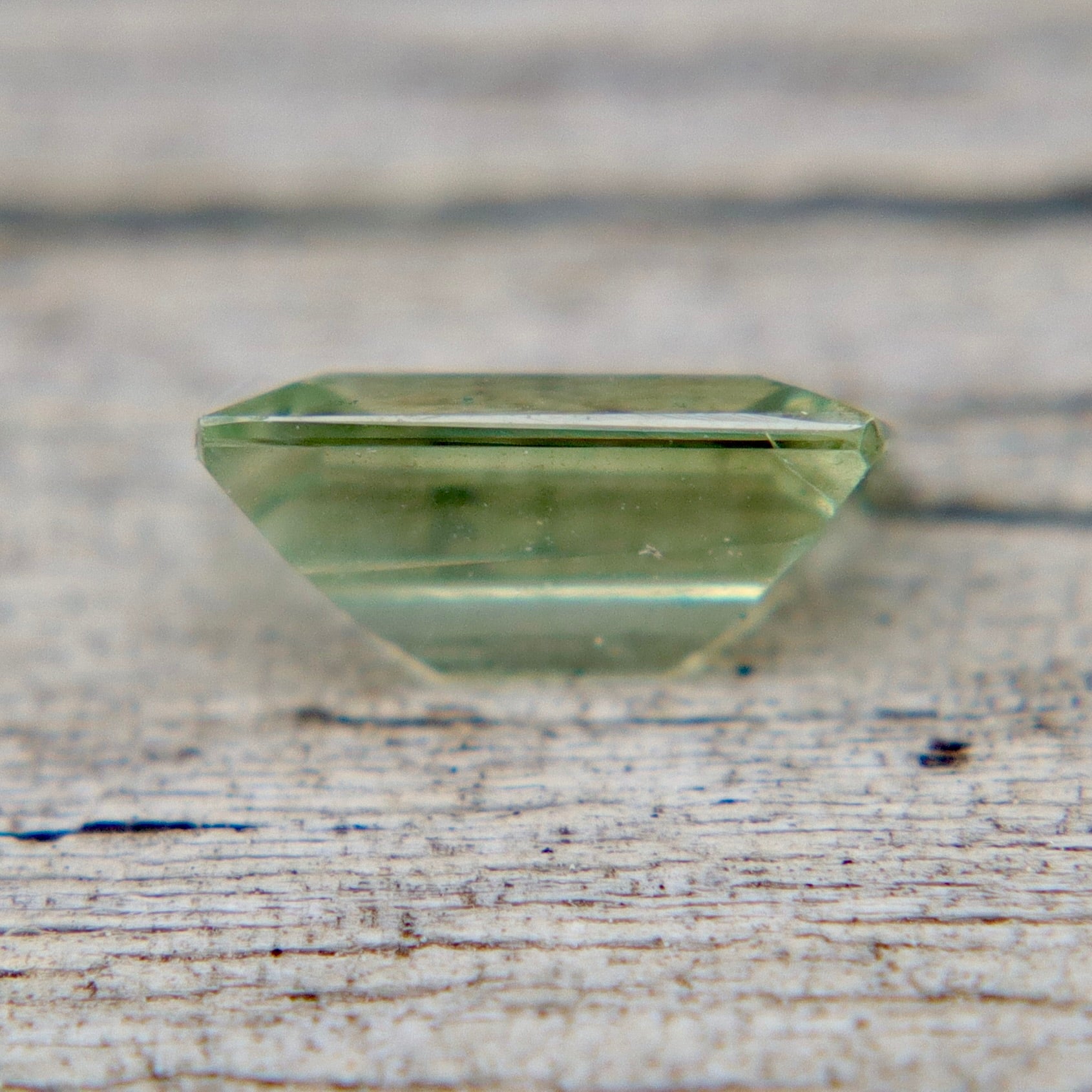 0.85 Carat Natural Green Sapphire – Step Cut (Ceylon, Untreated, SI) - Sapphirepal
