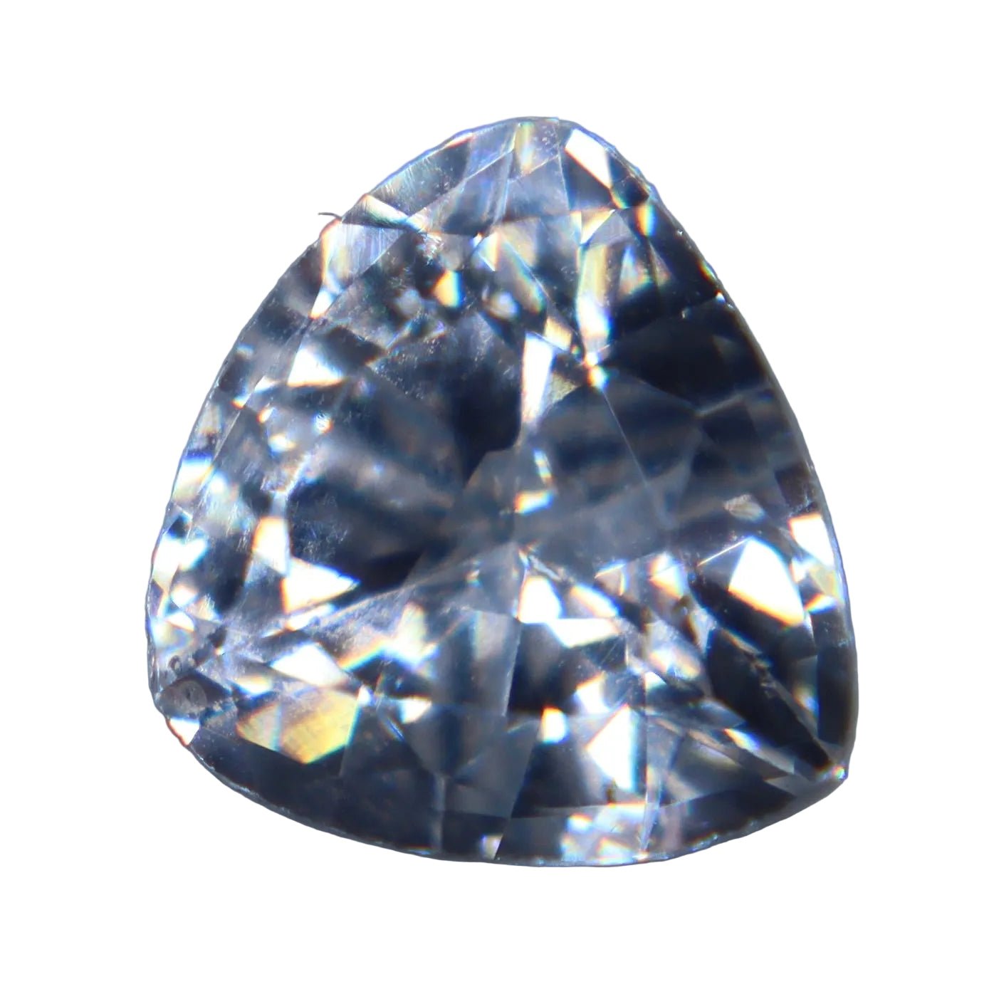 0.85ct Natural Colorless Sapphire — Trillion Cut (Ceylon, Unheated, VS) - Sapphirepal