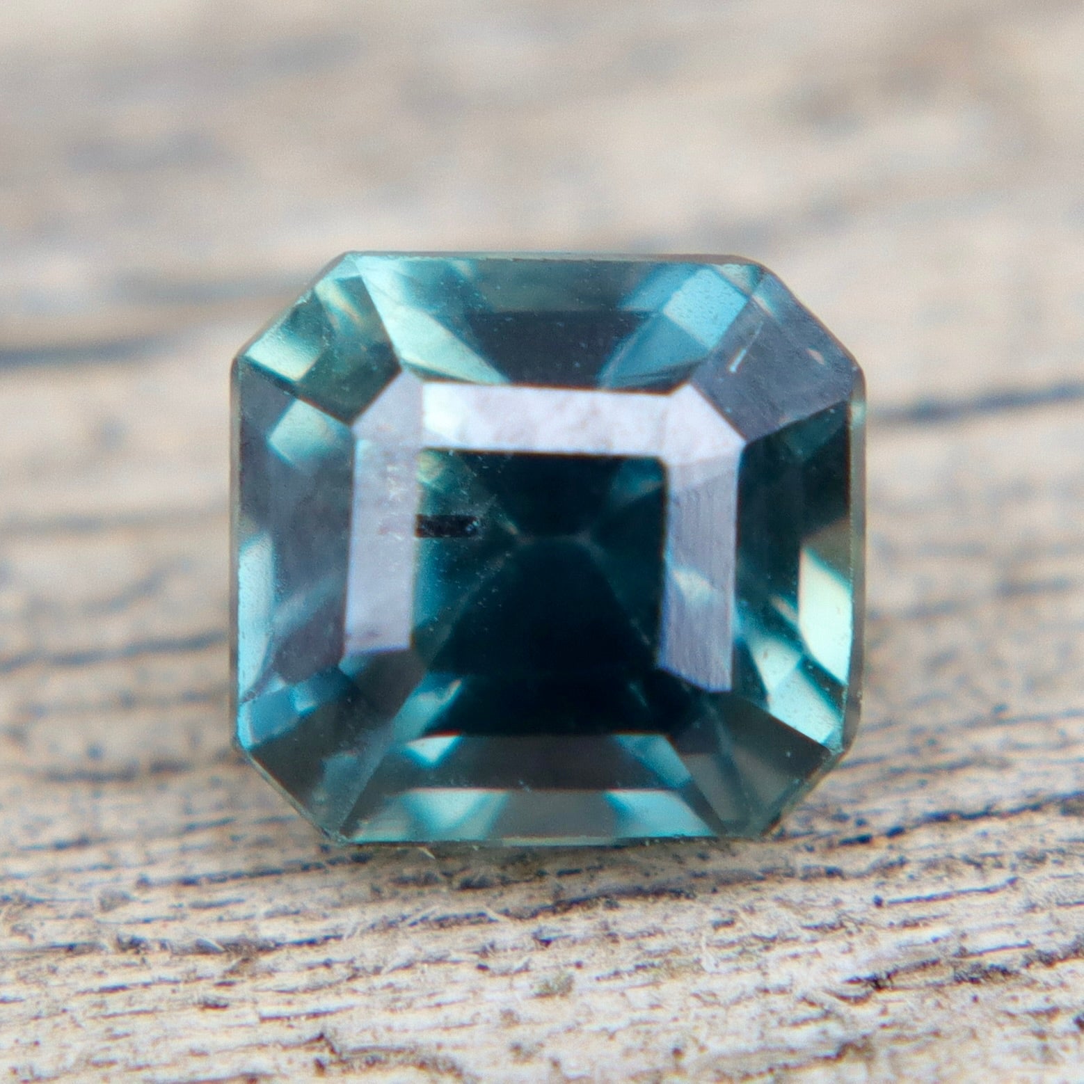 0.85ct Natural Teal Sapphire – Unheated Asscher Cut Madagascar Gemstone - Sapphirepal