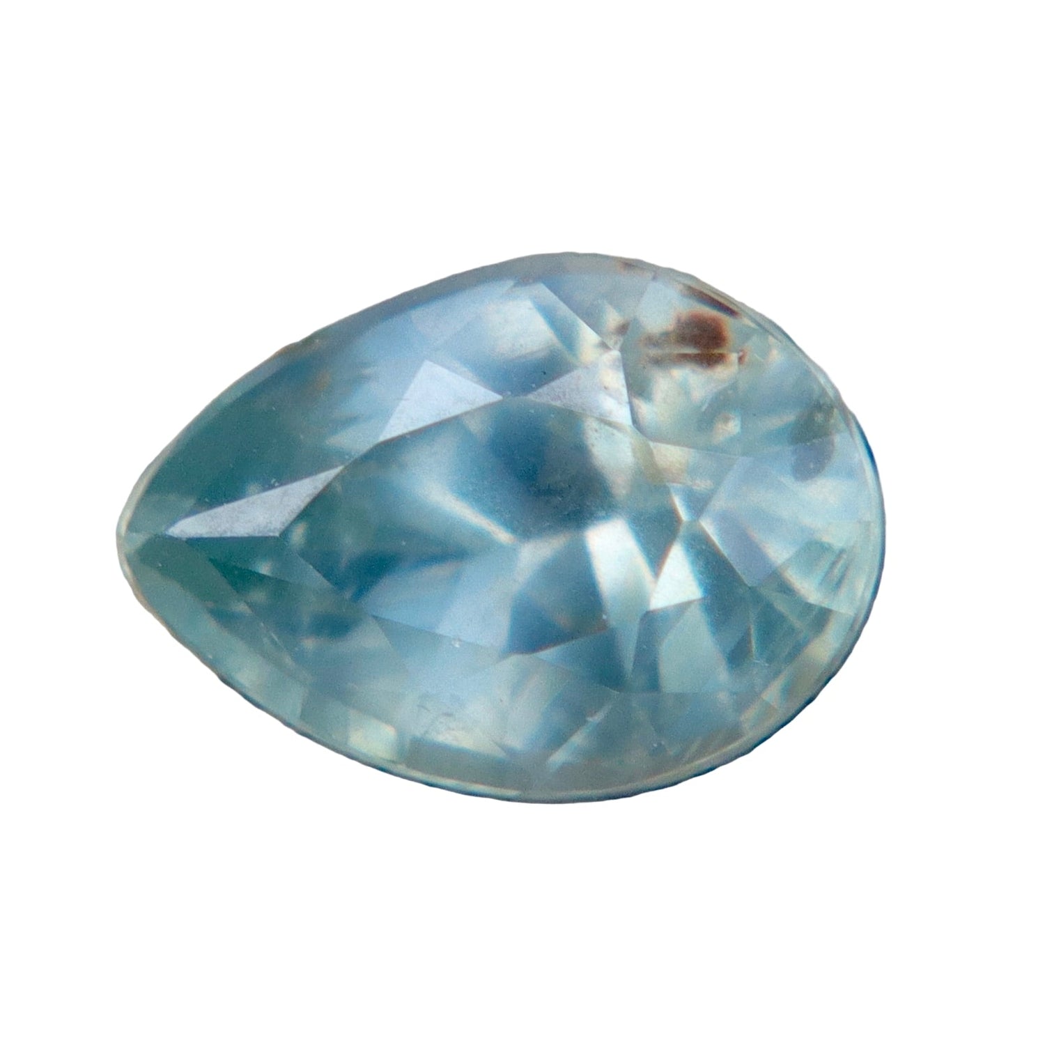 0.95 Carat Natural Light Bluish - Green Sapphire – Pear Cut (Ceylon, Untreated) - Sapphirepal