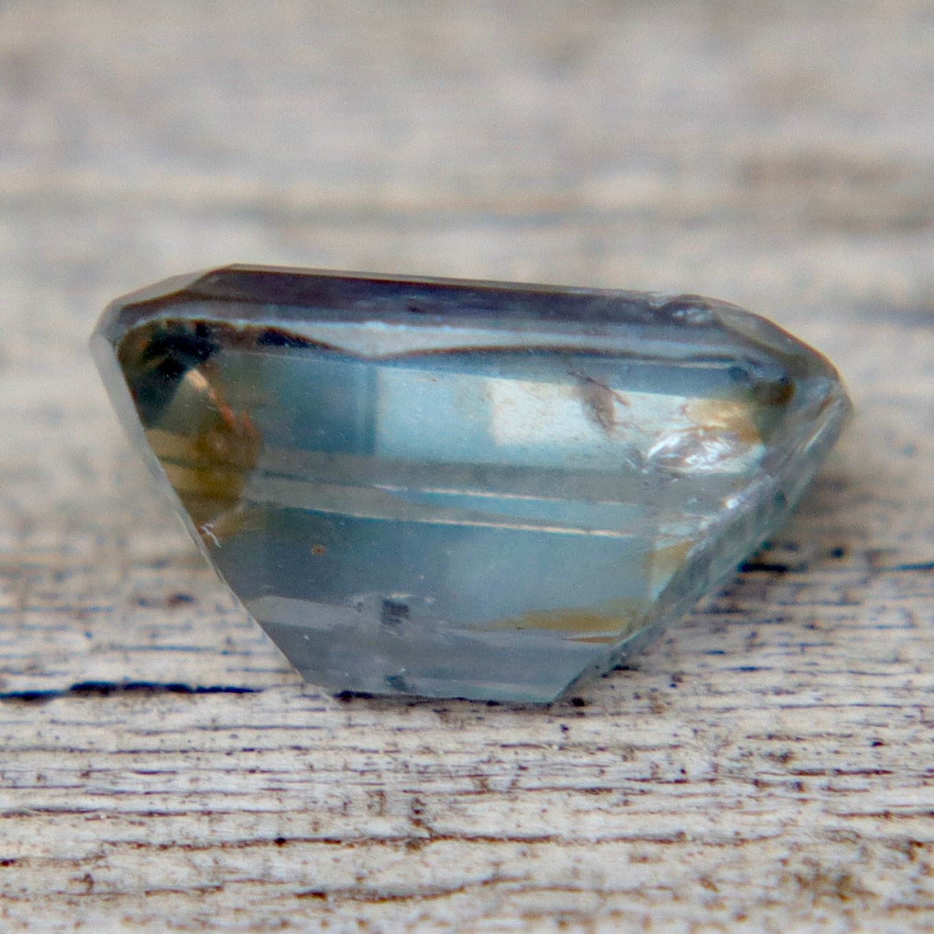 0.95 Carat Natural Parti - Color Sapphire – Purple - Green Rectangular Cushion (Madagascar, Untreated) - Sapphirepal