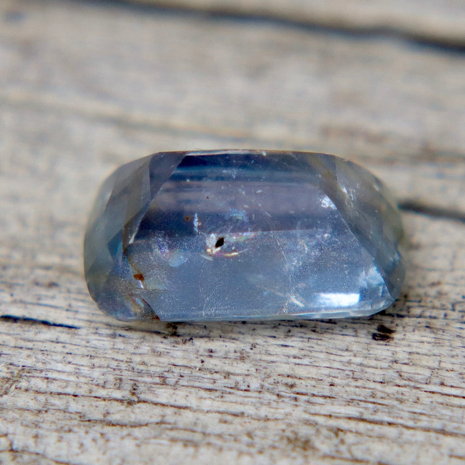 0.95 Carat Natural Parti - Color Sapphire – Purple - Green Rectangular Cushion (Madagascar, Untreated) - Sapphirepal