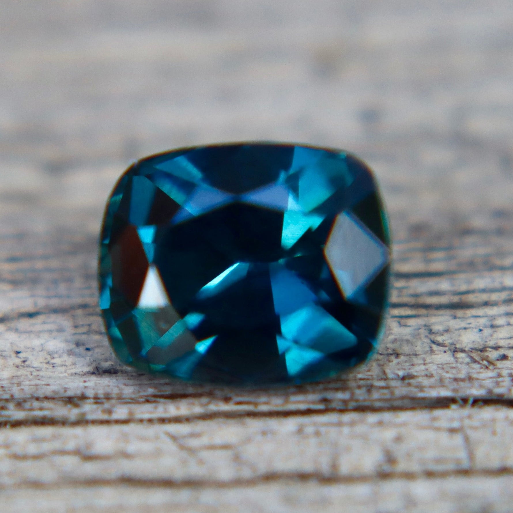 0.95 Carat Natural Teal Sapphire – Unheated Madagascar Cushion Cut VVS Loose Sapphire with Authenticity Confirmation - Sapphirepal