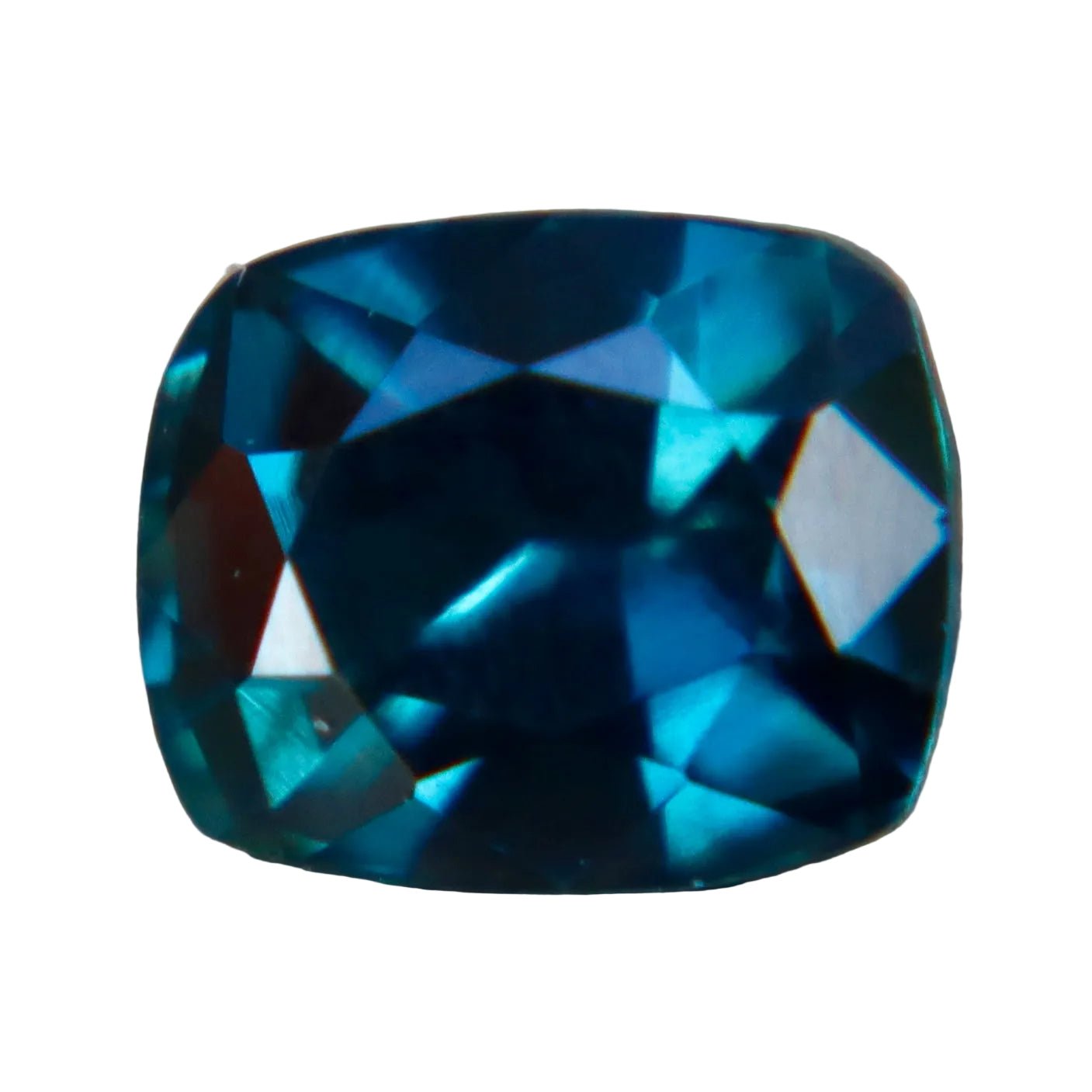 0.95 Carat Natural Teal Sapphire – Unheated Madagascar Cushion Cut VVS Loose Sapphire with Authenticity Confirmation - Sapphirepal