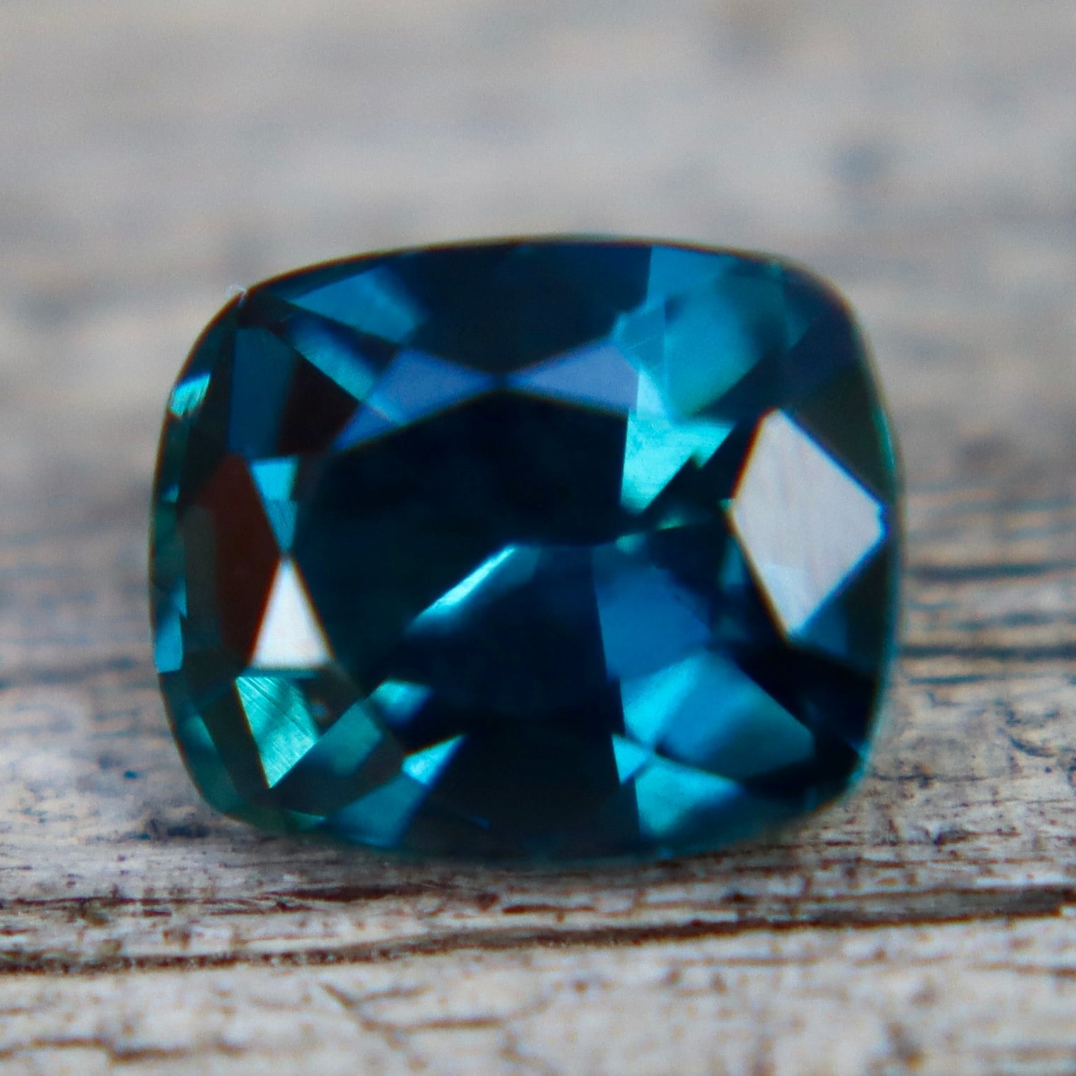 0.95 Carat Natural Teal Sapphire – Unheated Madagascar Cushion Cut VVS Loose Sapphire with Authenticity Confirmation - Sapphirepal
