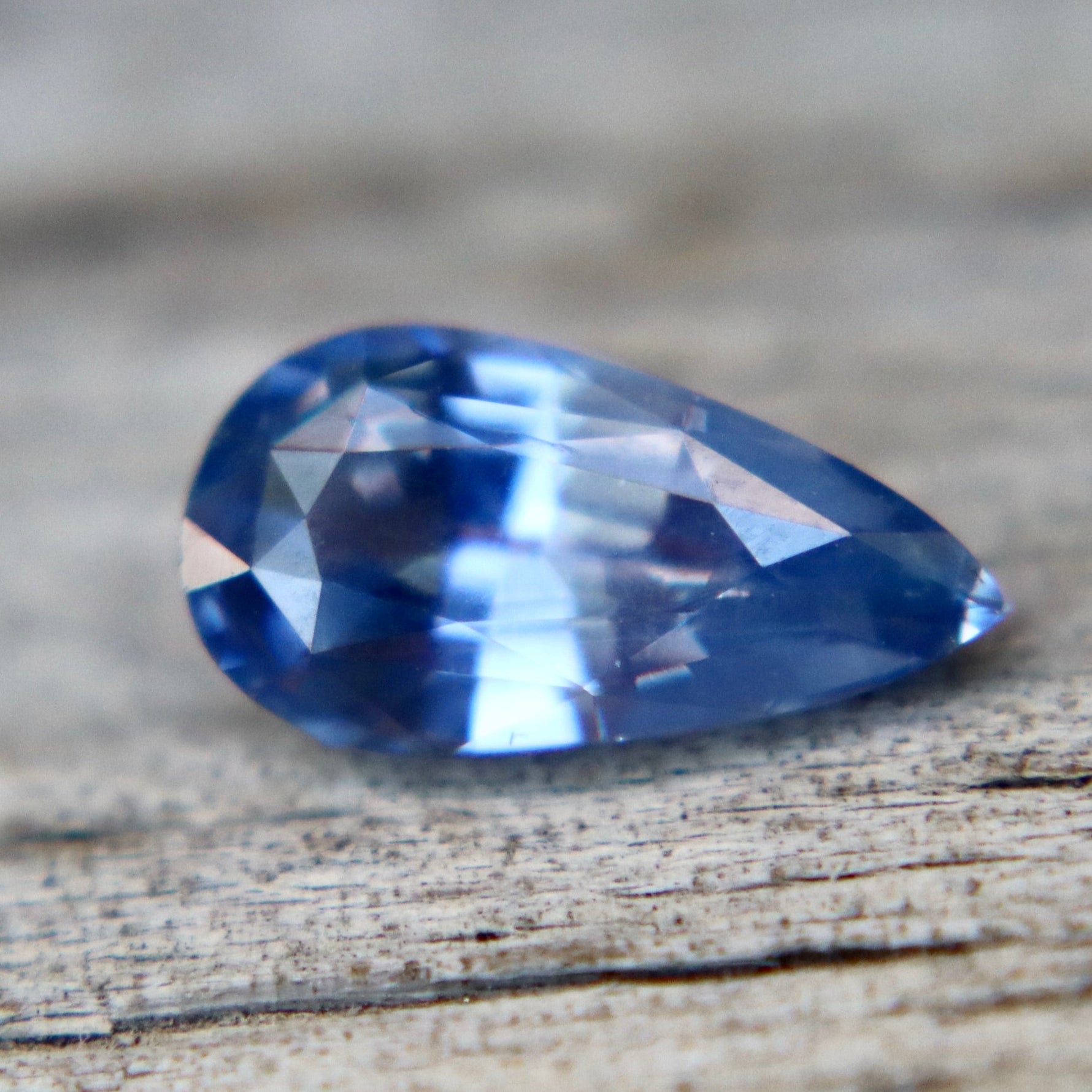 0.97 Carat Natural Blue Sapphire – Unheated Pear Cut Ceylon Gemstone - Sapphirepal