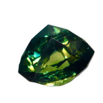 1.14 ct natural Australian green parti sapphire in a modified trillion cut