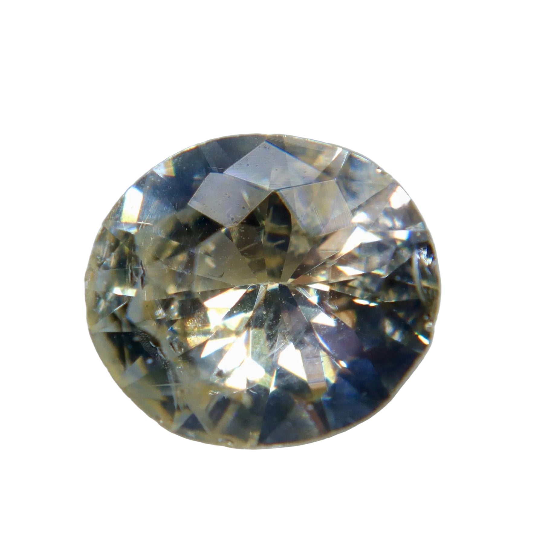1.44 ct natural unheated blue and yellow Ceylon sapphire in an oval cut
