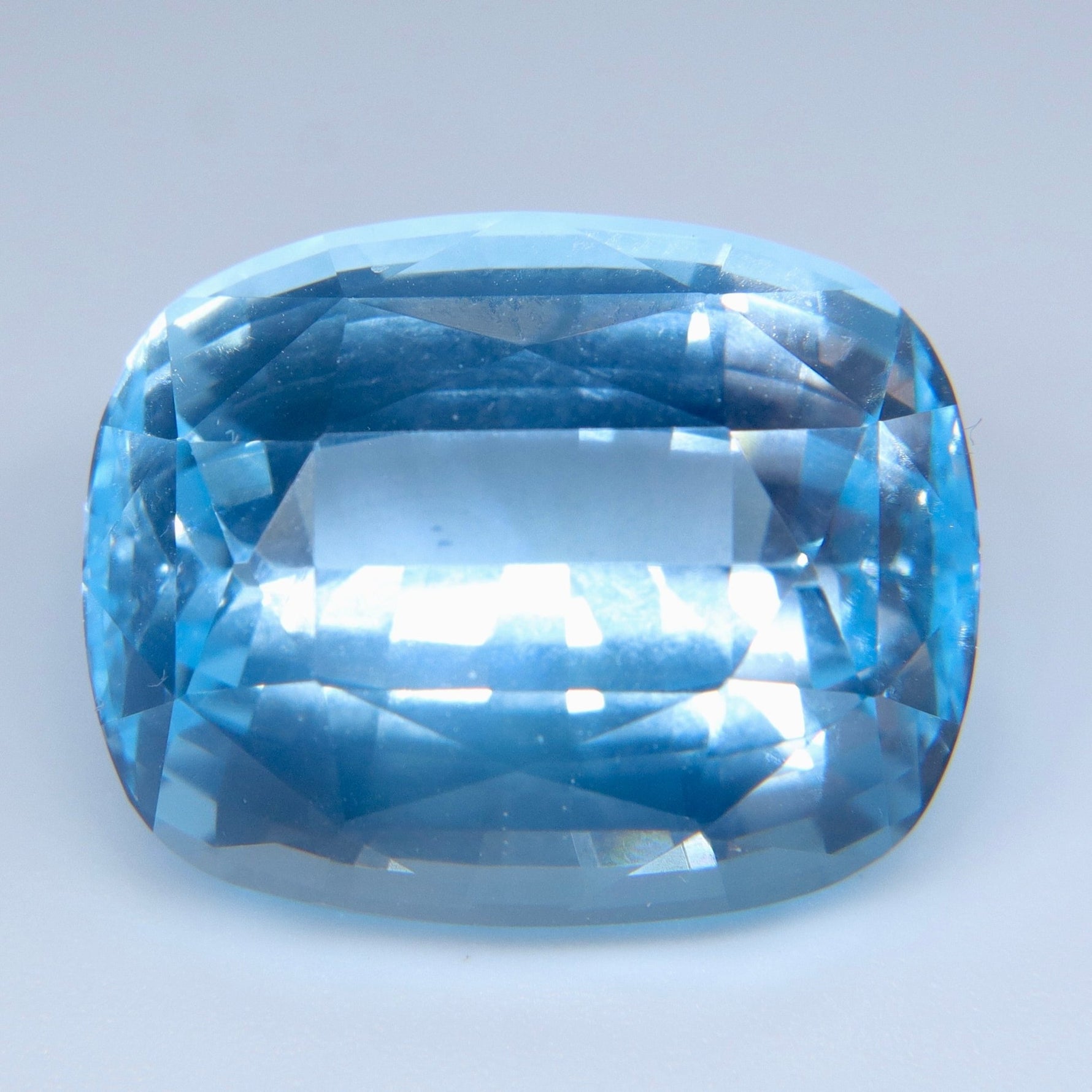 100% Natural Blue Topaz 23 Carat Cushion Cut | Ceylon VVS | Loose Faceted Gemstone - Sapphirepal