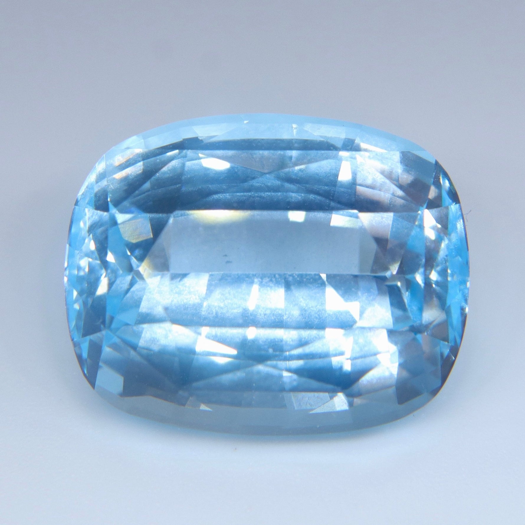 100% Natural Blue Topaz 23 Carat Cushion Cut | Ceylon VVS | Loose Faceted Gemstone - Sapphirepal