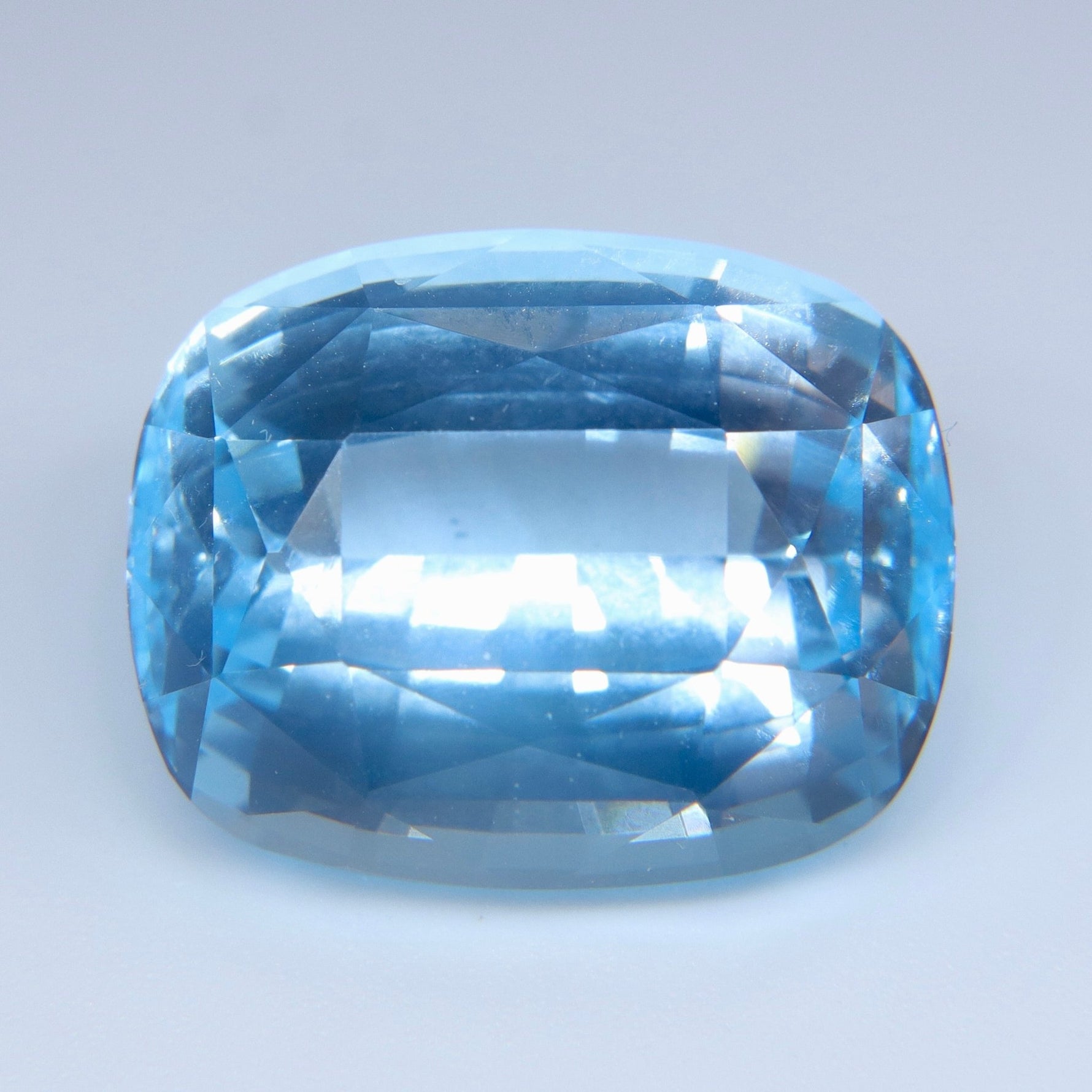 100% Natural Blue Topaz 23 Carat Cushion Cut | Ceylon VVS | Loose Faceted Gemstone - Sapphirepal