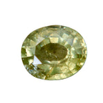 1.02 ct Natural Yellowish Green Sapphire (Madagascar, Unheated & Untreated) – Oval Cut, I Clarity - Sapphirepal