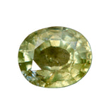 1.02 ct Natural Yellowish Green Sapphire (Madagascar, Unheated & Untreated) – Oval Cut, I Clarity - Sapphirepal