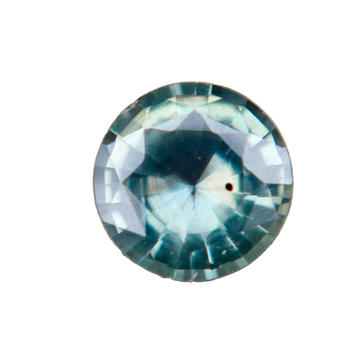 1.02ct Natural Parti Sapphire — Round Cut (Madagascar, Unheated &amp; Untreated) - Sapphirepal