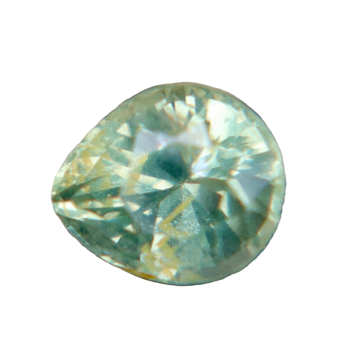1.03 ct Natural Green Sapphire – Pear Cut (Ceylon, Unheated &amp; Untreated) - Sapphirepal