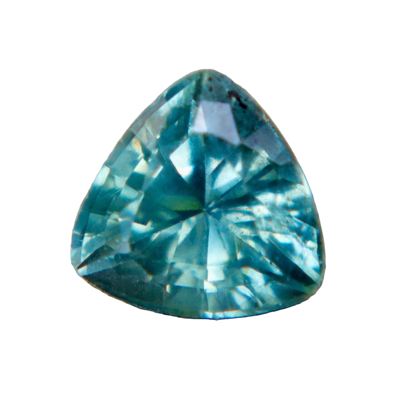 1.09 ct Natural Green Sapphire (Madagascar, Unheated & Untreated) – Trillion Cut, SI2 - Sapphirepal