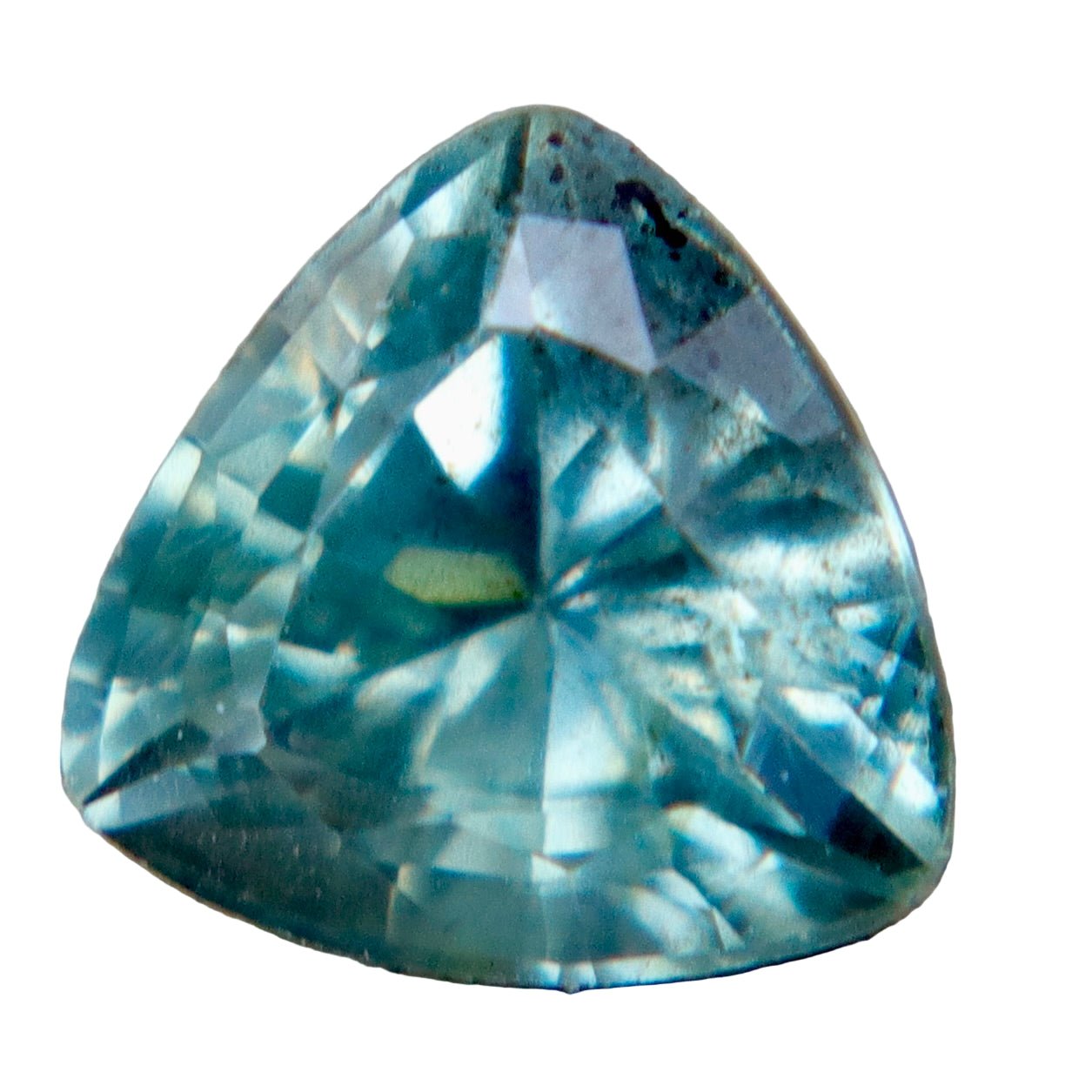 1.09 ct Natural Green Sapphire (Madagascar, Unheated & Untreated) – Trillion Cut, SI2 - Sapphirepal