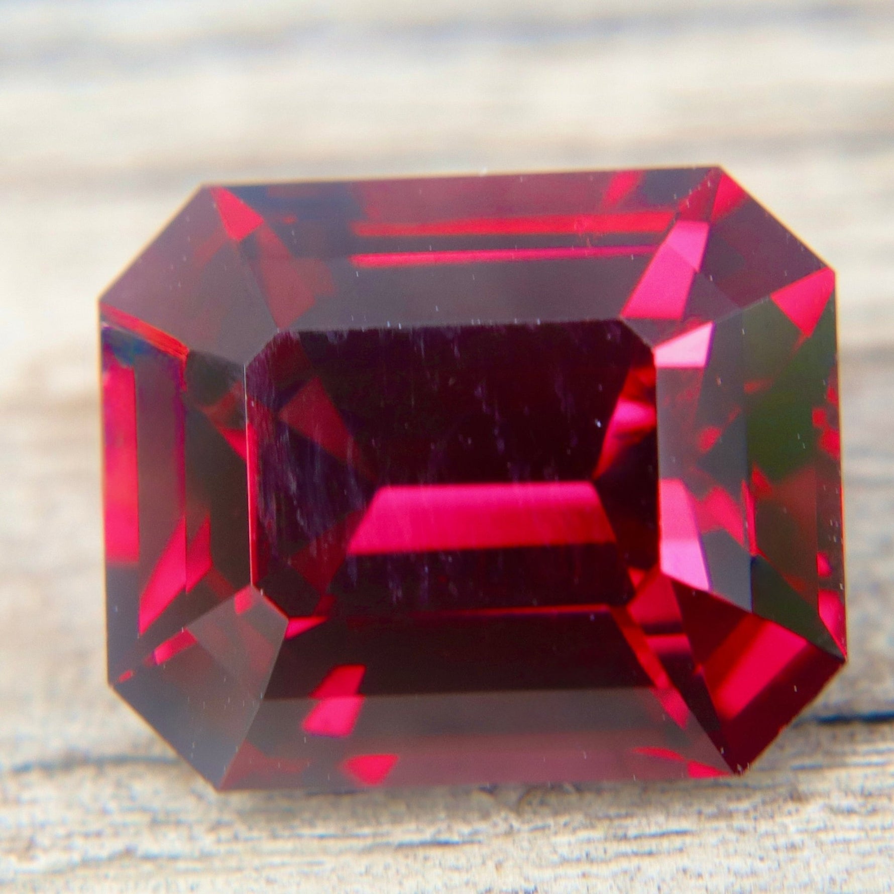 10.90 Carat Natural Garnet Emerald Cut | VVS Ceylon Earth - Sourced Loose Gemstone - Sapphirepal