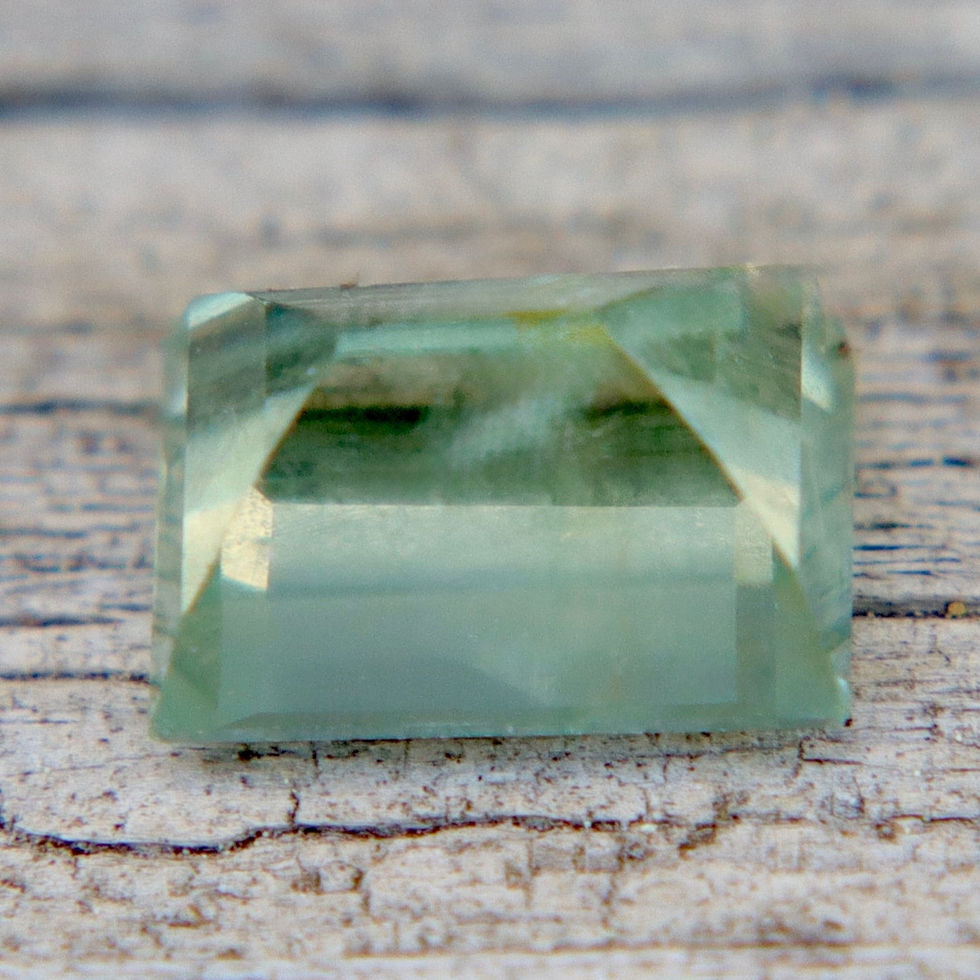 1.10ct Natural Green Sapphire – Step Cut (Madagascar, Unheated, SI) - Sapphirepal