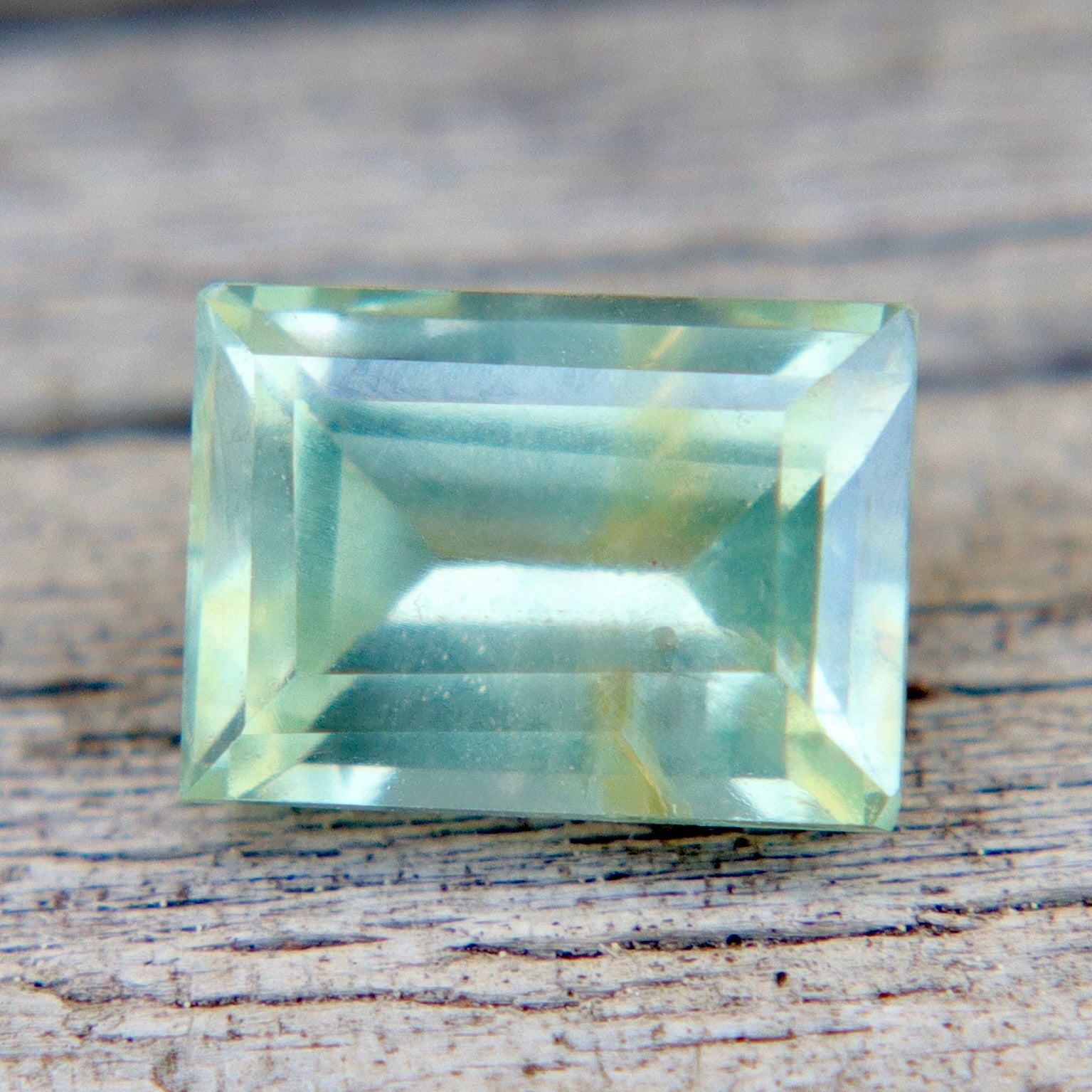 1.10ct Natural Green Sapphire – Step Cut (Madagascar, Unheated, SI) - Sapphirepal