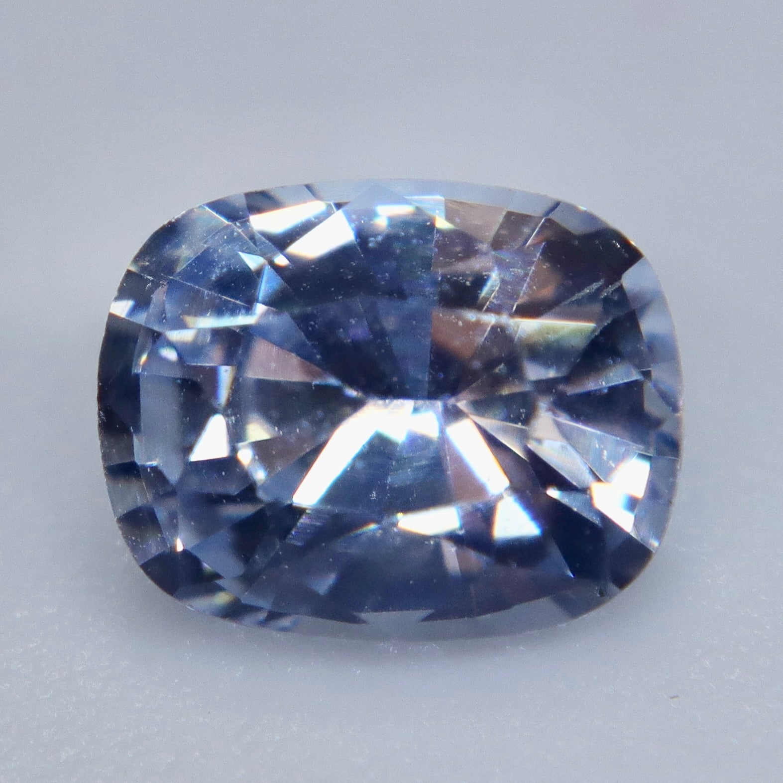 1.12ct Natural Blue-White Sapphire – Unheated Ceylon Cushion - Sapphirepal