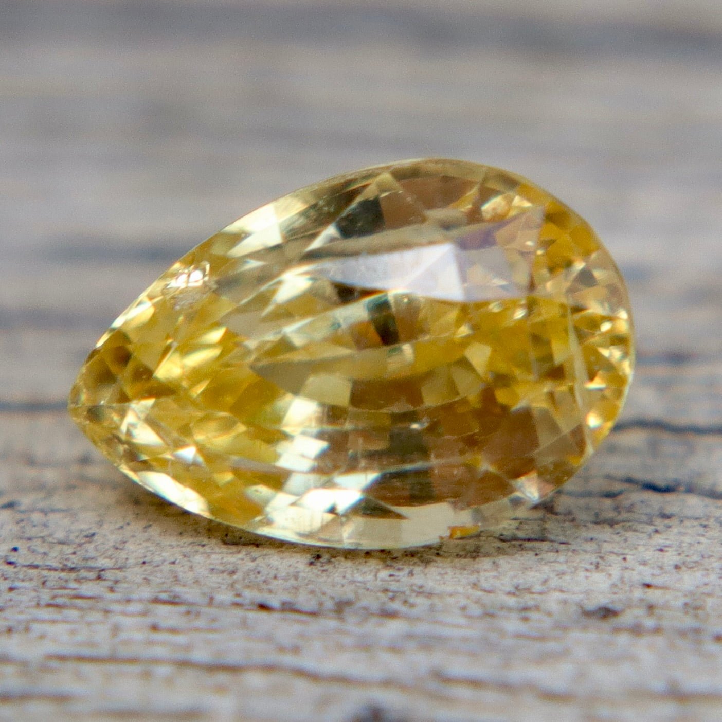 1.20ct Natural Yellow Sapphire | Pear Cut Unheated Untreated Loose Gemstone - Sapphirepal