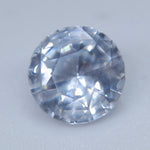 1.34ct Natural White Ceylon Sapphire – Eye-Clean Round Cut - Sapphirepal