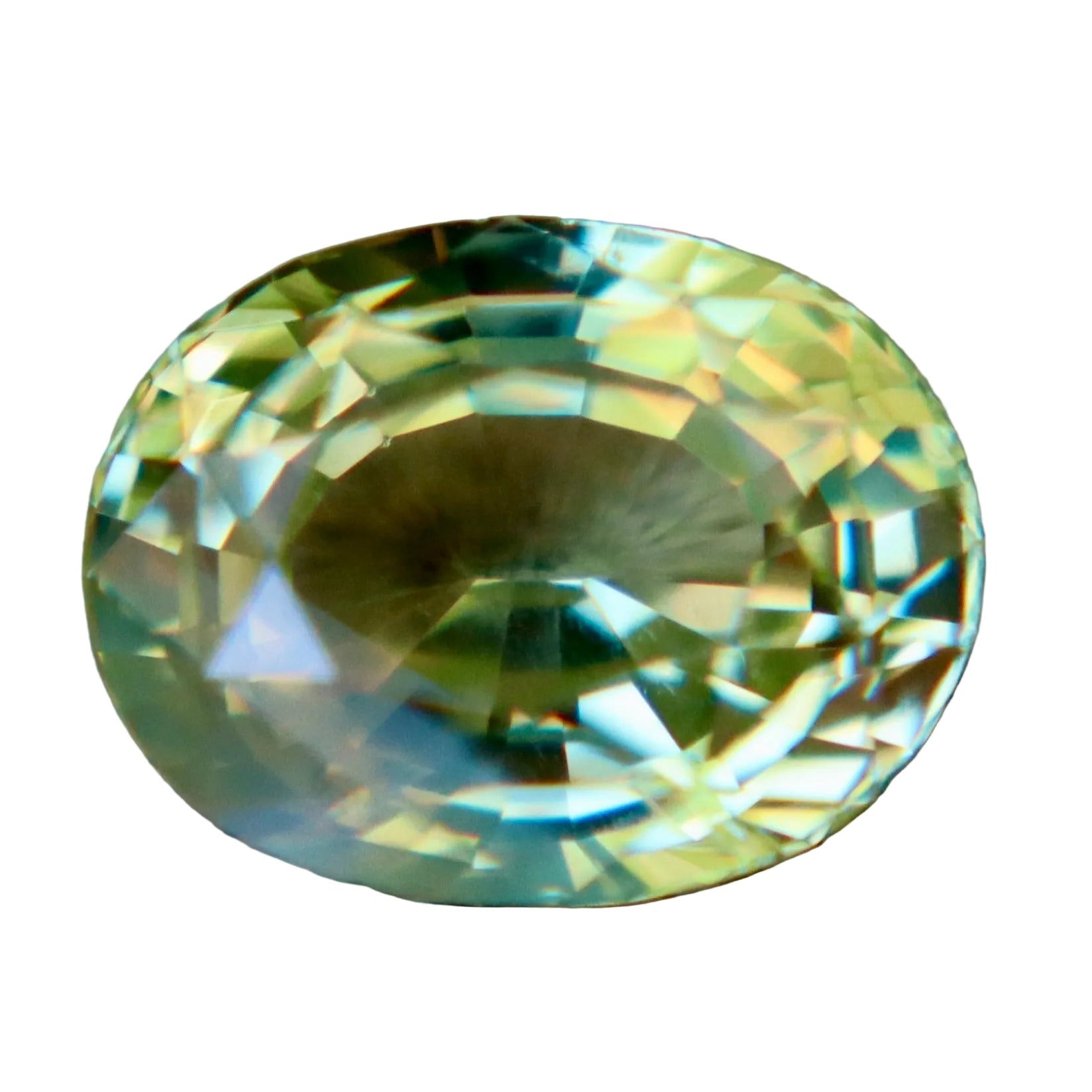 1.43 Carat Natural Green Sapphire – Unheated Oval Cut Ceylon Gemstone - Sapphirepal