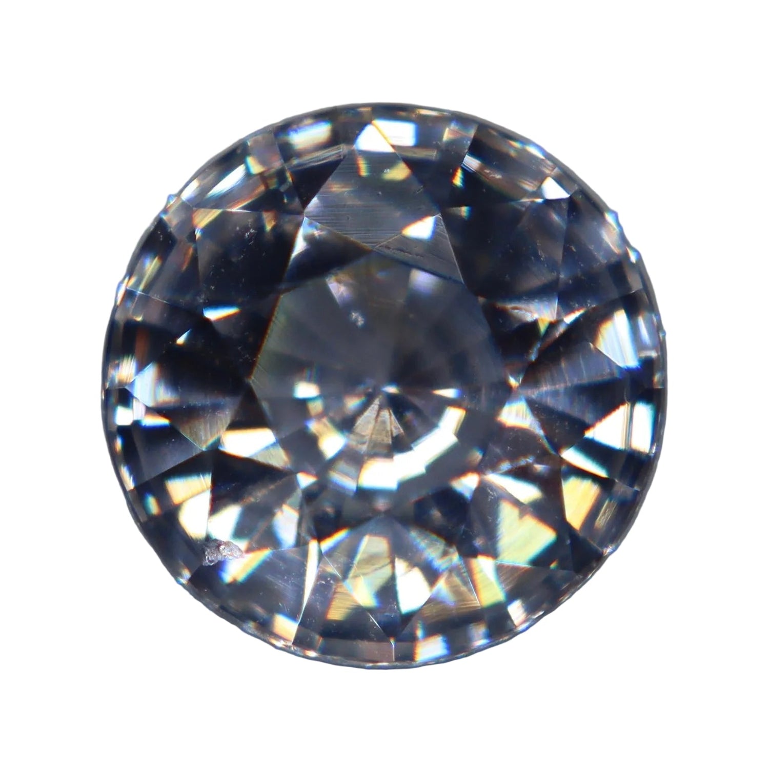 1.43ct Natural White Sapphire with Soft Pink Hue – Unheated Round Ceylon Gemstone - Sapphirepal