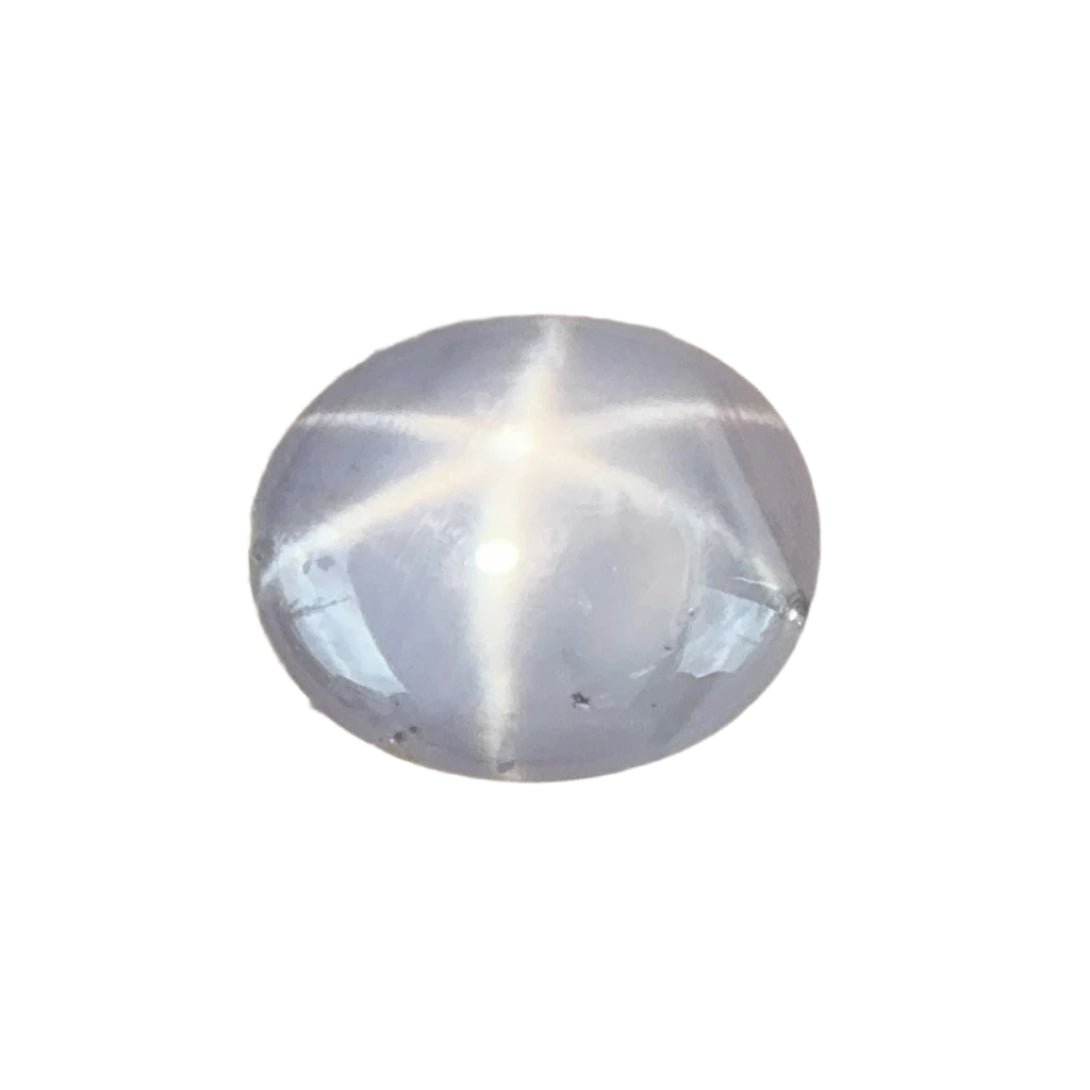 1.45 Carat Natural Star Sapphire – Bluish Grey Oval Cabochon | Ceylon Origin | Unheated Earth - Sourced Gemstone - Sapphirepal
